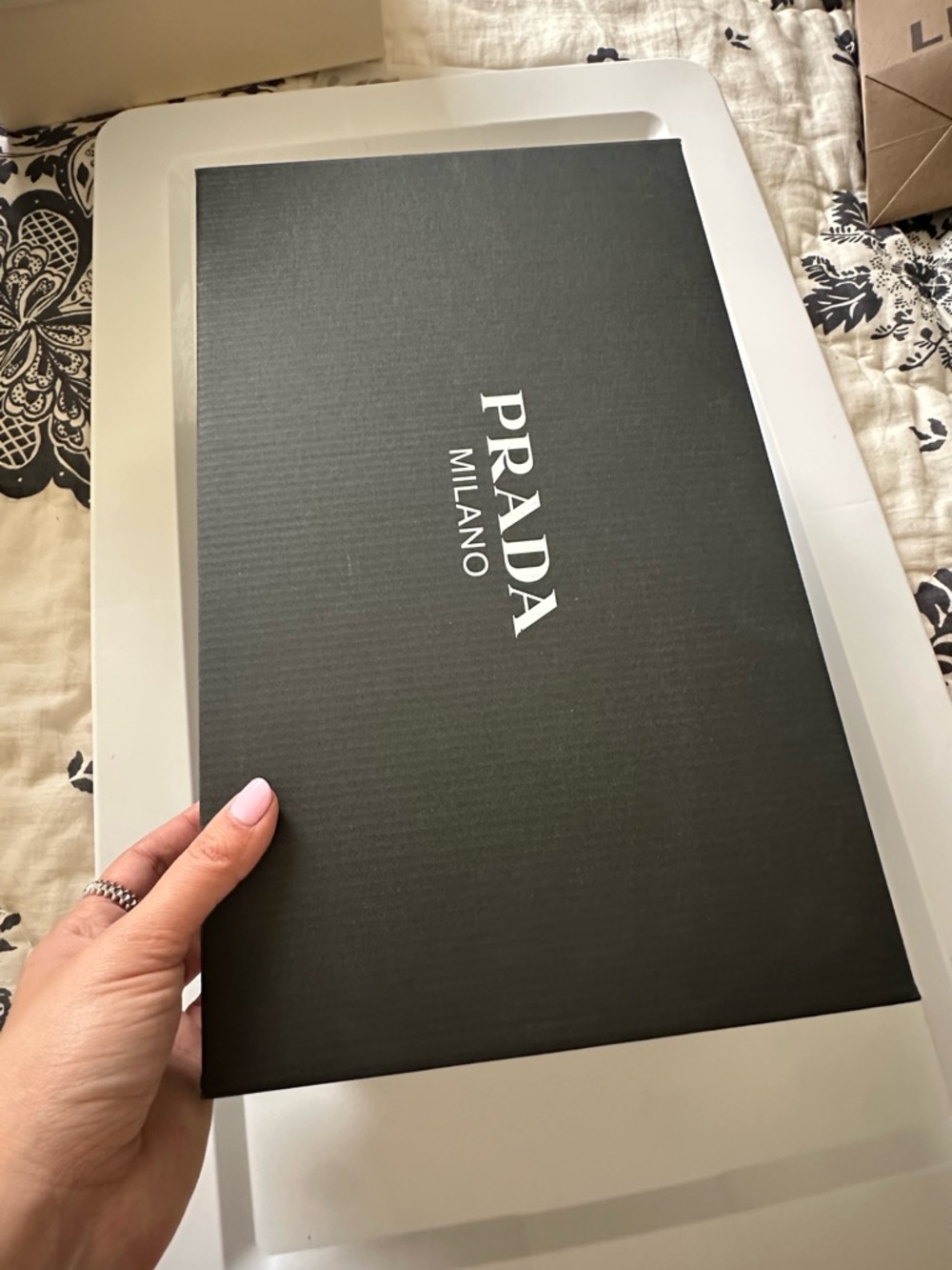 Prada Black Box with White Logo